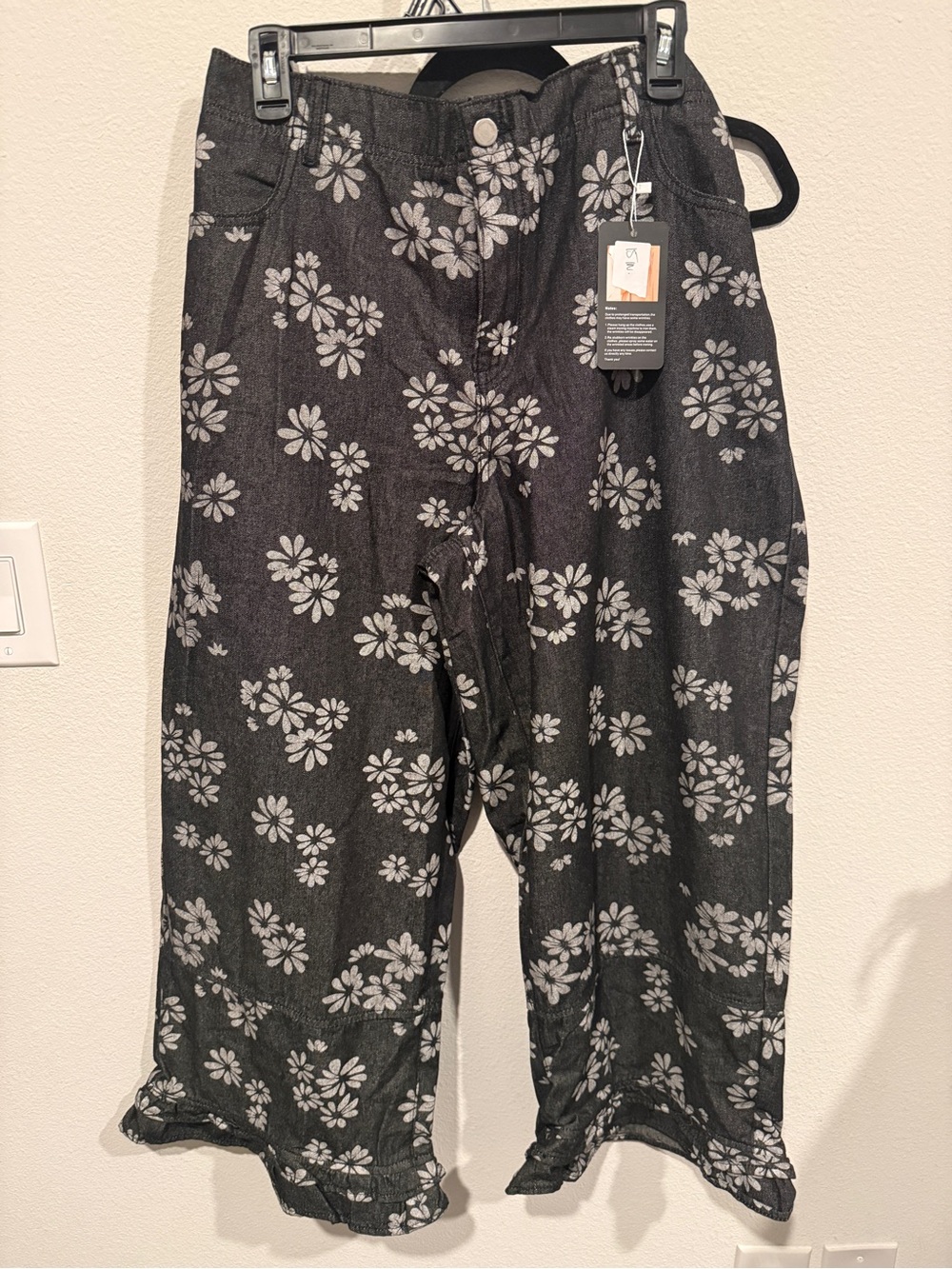 floral wide leg Bloomer Jeans
